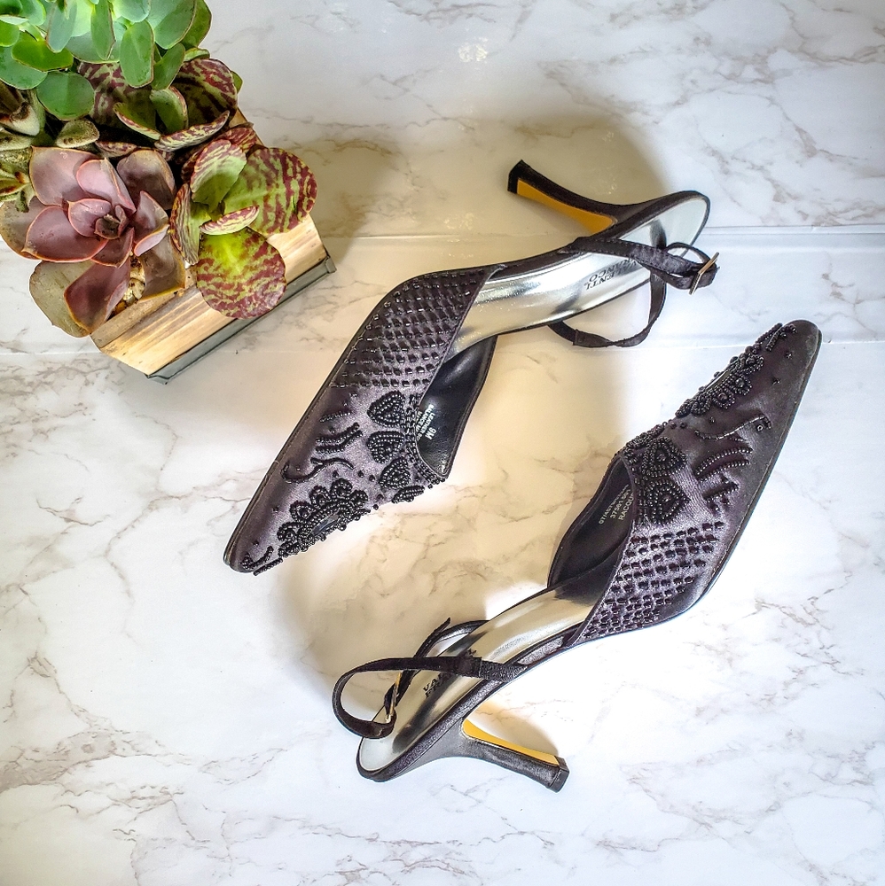 Black Slingback Heels